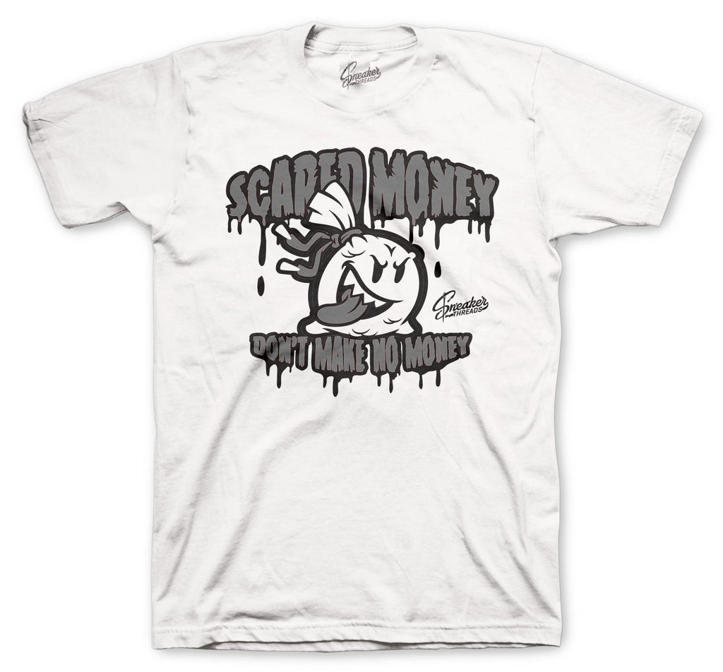Retro 12 Dark Grey Scared Money Shirt