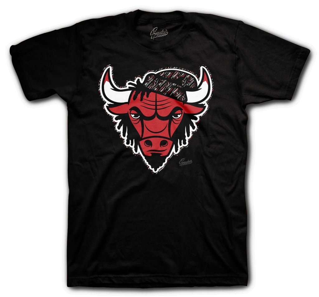 Retro 14 Quilted  Rasta Bull Shirt