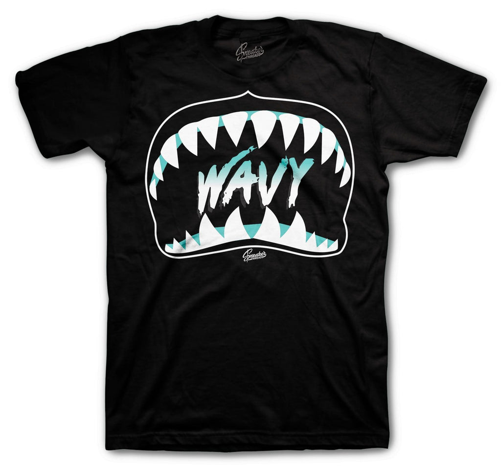 Retro 13 Island Green Wavy Shirt