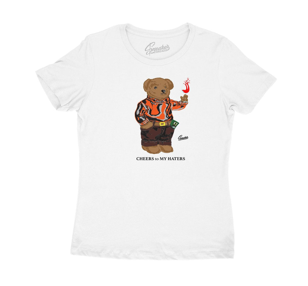 Womens - Shattered Backboard Foam Cheers Bear  Shirt