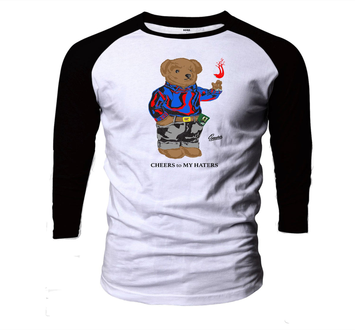 Retro 4 What The Four Cheers Bear Raglan