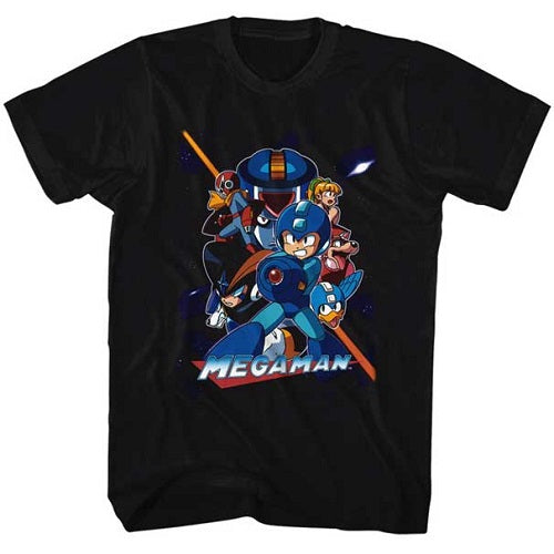 Mega Man Collage Orange Beam T-Shirt product image 1