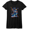 Junior's Mega Man Collage Orange Beam T-Shirt product image 1
