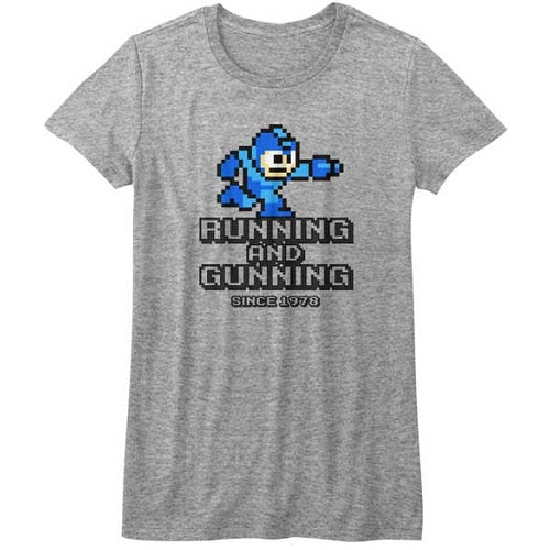 Junior's Mega Man Running And Gunning Tee product image 1