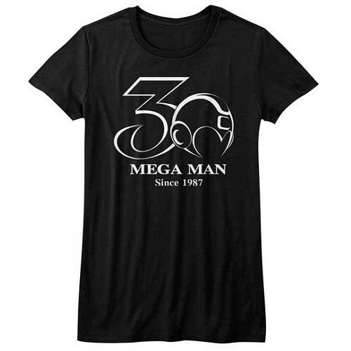 Junior's Mega Man 30Th Bw T-Shirt product image 1
