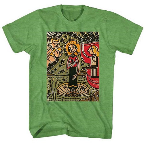 Popeye Mosaic Olive T-Shirt product image 1