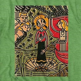 Popeye Mosaic Olive T-Shirt product image 2
