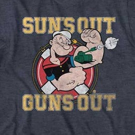 Popeye Suns Out Guns T-Shirt product image 2
