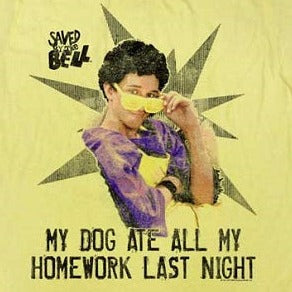 Saved By The Bell My Homework T-Shirt product image 2