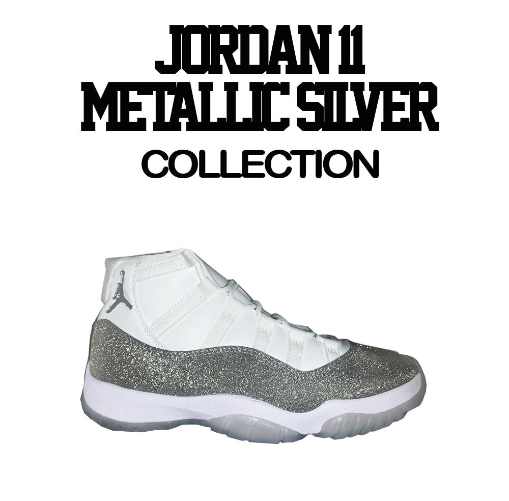 Retro 11 Metallic Silver Glitters Jacket