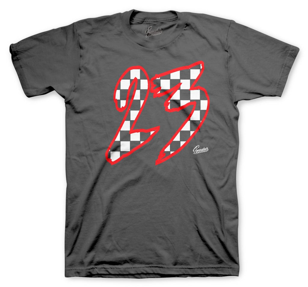 Retro 12 Dark Grey Checkered Shirt